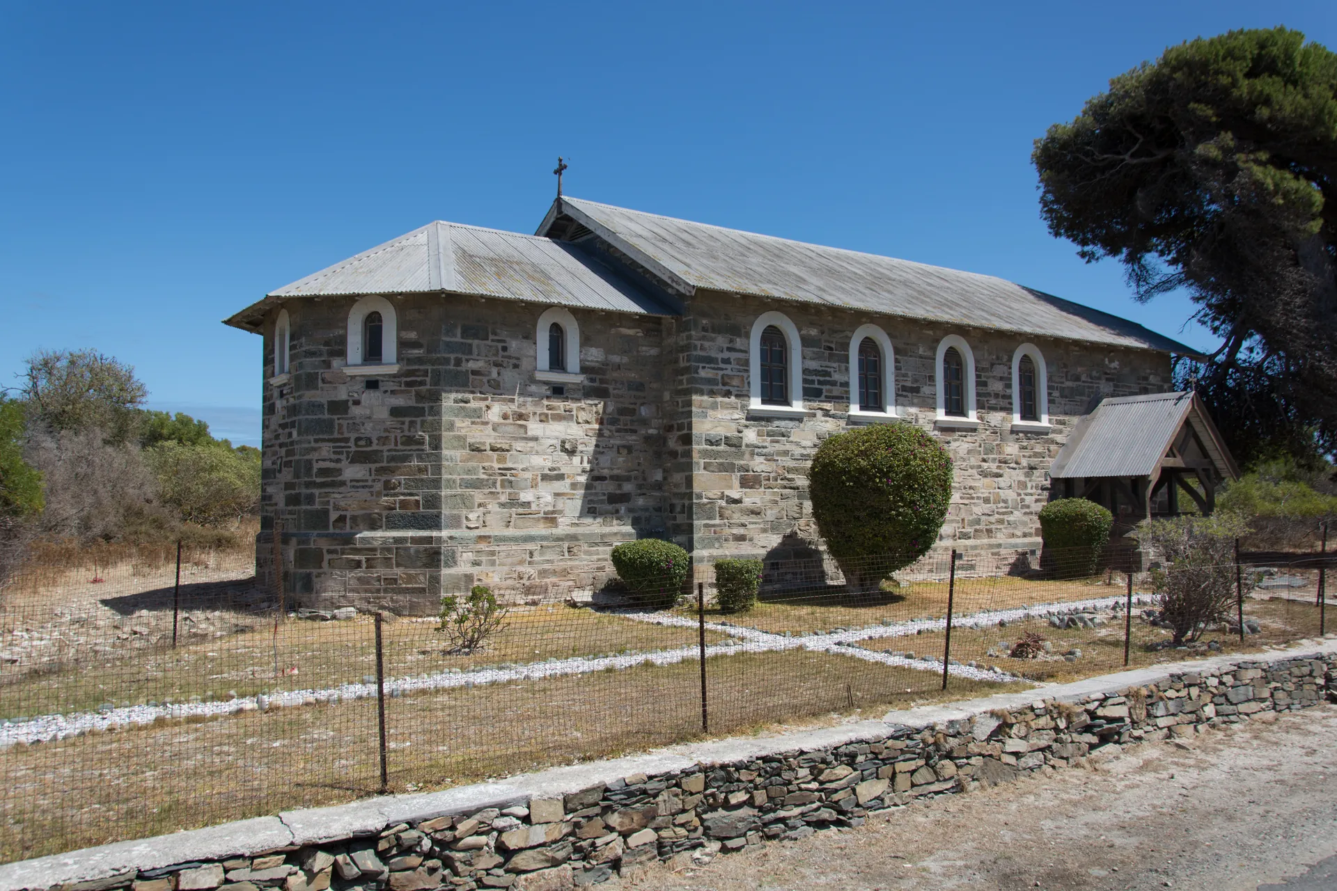 The stone Church of the Good Shepherd, built in 1895 by people with leprosy