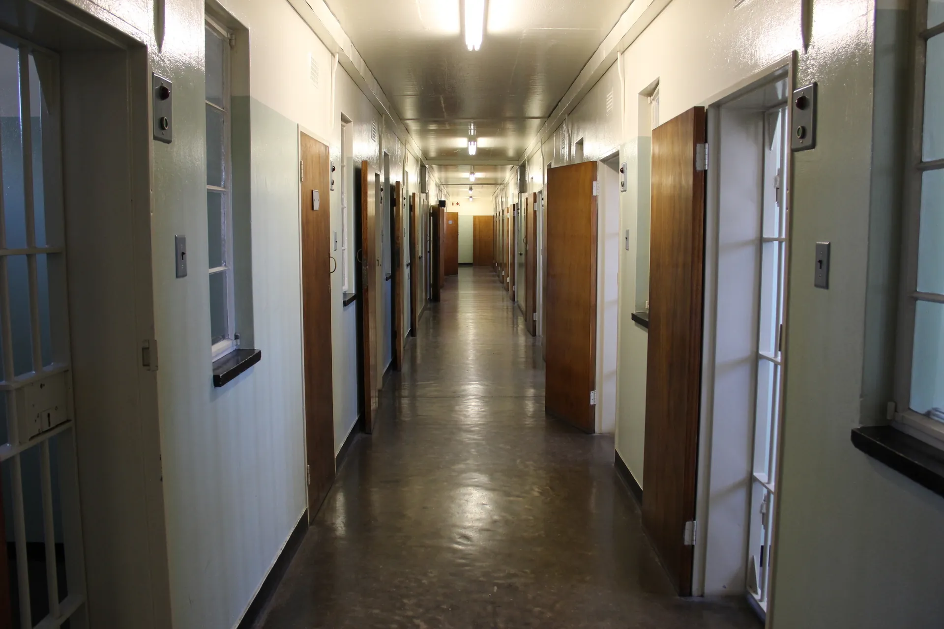 A corridor of cells in the Maximum Security Prison